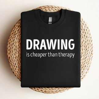 Camiseta Desenhar é Mais Barato Que Terapia Amor de Desenho