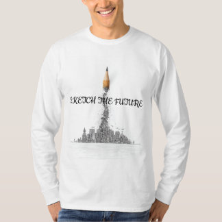Camiseta Desenhar o Lápis do Futuro para o Tee Skyline da C