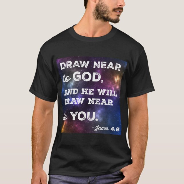 Camiseta Desenhar perto de Deus Design (Frente)