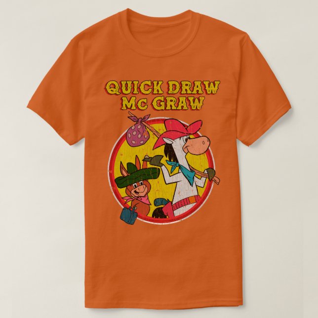 Camiseta Desenhar Rápido Vintage McGraw (Frente do Design)