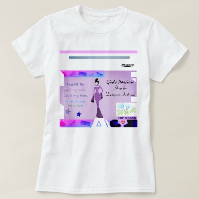 Camiseta Desenhista na moda T/Shirt (Frente do Design)