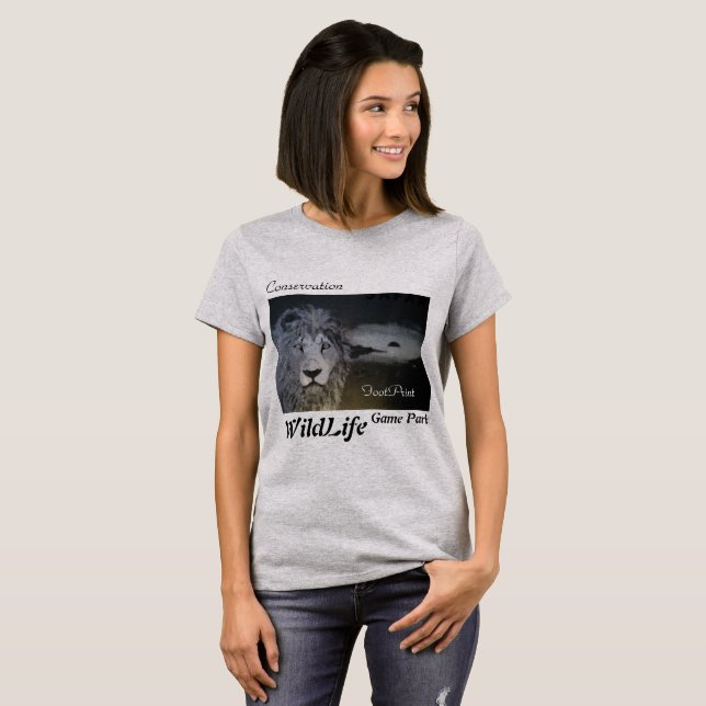 Camiseta Desenhista na moda T/Shirt dos animais selvagens (Frente Completa)