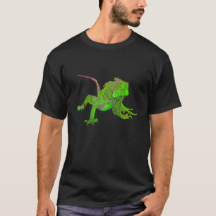 Camiseta Desenho a cores da iguana