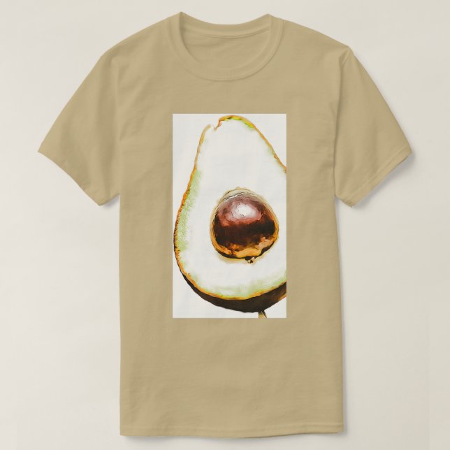 Camiseta Desenho a cores do abacate (Frente do Design)