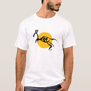 Camiseta Desenho a pincel de criatura de cavalo abstrata