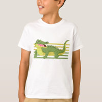 Desenho Alegre de Crocodilo - Ilustração de Animal