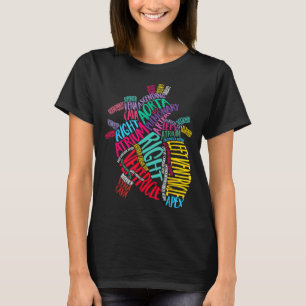 Camiseta Desenho Anatômico do Coração Cardiaco Cardiovascul