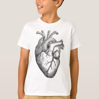 Camiseta Desenho anatômico real do coração humano