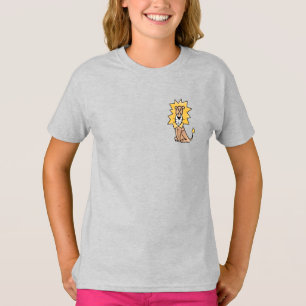 Camiseta desenho animado crianças de leão retrô safari anim