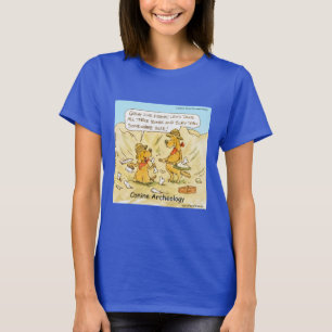 Camiseta Desenho Animado de Arqueologia Canina Engraçado