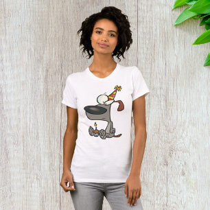 Camiseta Desenho Animado de Cachorro Triste de Aniversário 