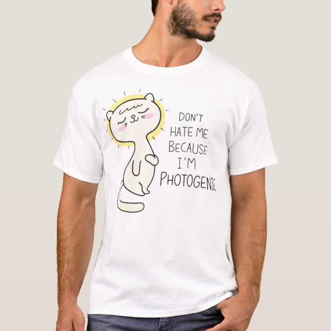 Camiseta desenho animado de gato giro 2 (Frente)