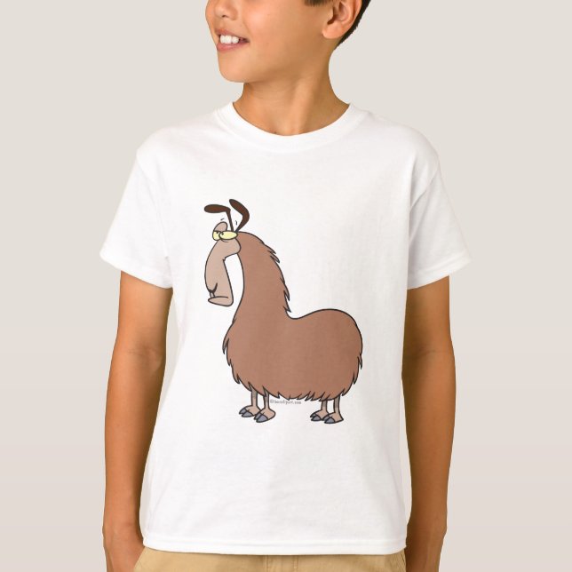 Camiseta desenho animado de Goofy llama (Frente)
