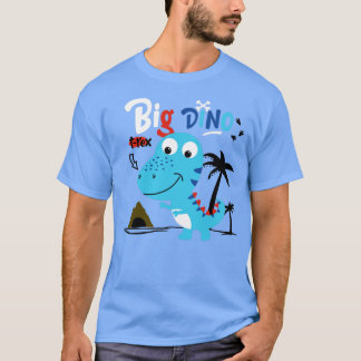 Camiseta desenho animado de grande dino t rex
