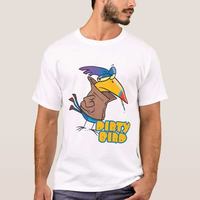 Camiseta desenho animado de pássaro malvado (Frente)