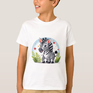 Camiseta Desenho animado de zebra fofa