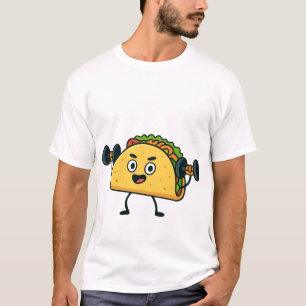 Camiseta Desenho Animado Divertido de Treino para Tacos