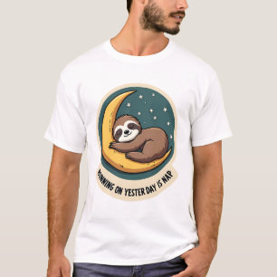 Camiseta Desenho Animal Retro Engraçado Citação de Preguiça