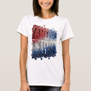 Camiseta Desenho arrojado prateado AMERICANO Cativante