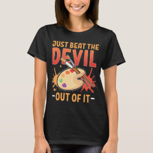 Camiseta Desenho Artista Bate o Diabo