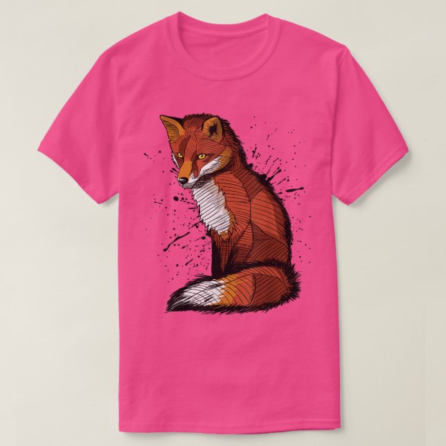 Camiseta Desenho Artístico De Uma Fo, Splatter De Tinta 269 (Frente do Design)