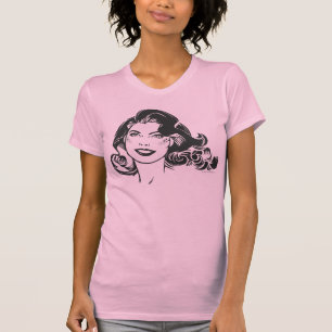 Camiseta Desenho branco e preto da supermenina 2