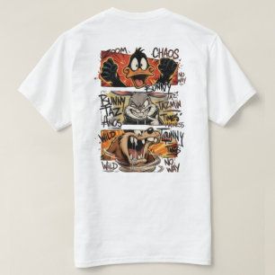 Camiseta Desenho Caótico de Desenho Animado Divertido   Art