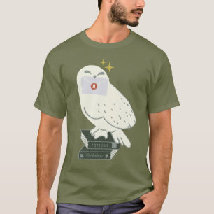 Camiseta Desenho Caprichoso da Hedwig com Carta