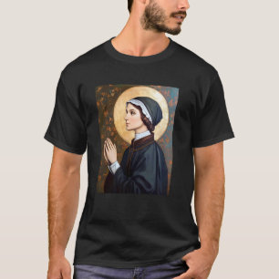 Camiseta Desenho Católico Cristão de Santa Elizabeth Seton 
