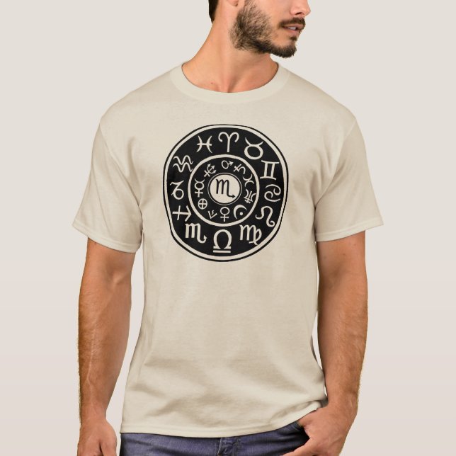 Camiseta Desenho Celestial de Escorpião (Frente)