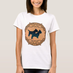 Camiseta Desenho Celta do Terrier Escocês