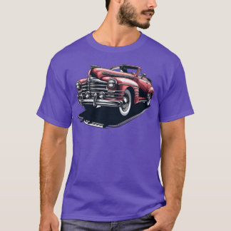 Camiseta desenho com um amigo de carro clássico família