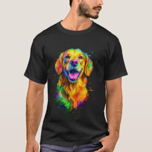 Camiseta Desenho Com Um Cachorro Nele Golden Retriever Pret
