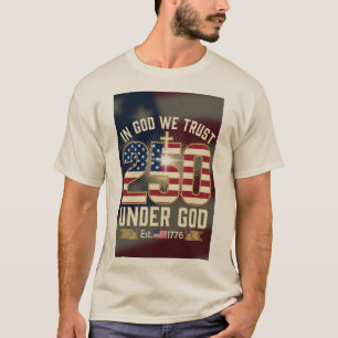 Camiseta Desenho Comemorativo dos 250 Anos de Patriotismo