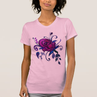 Camiseta Desenho cor-de-rosa da ameixa