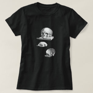 Camiseta Desenho da Anatomia do Crânio e dos Ossos
