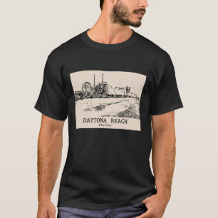 Camiseta Desenho da antiga linha do horizonte de Daytona Be