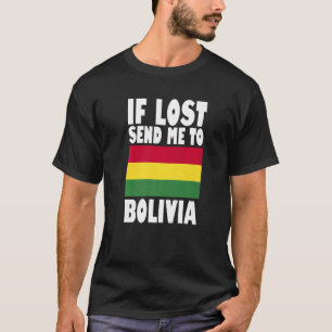 Camiseta Desenho da Bandeira da Bolívia Se perdido envie-me