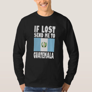 Camiseta Desenho da Bandeira da Guatemala Se perdido envie-