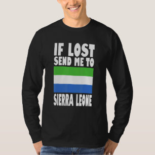 Camiseta Desenho da Bandeira da Serra Leoa Se perdido envie