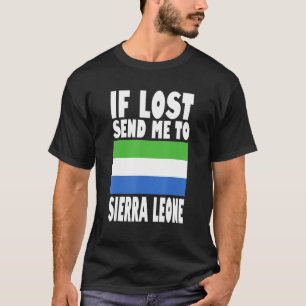 Camiseta Desenho da Bandeira da Serra Leoa Se perdido envie