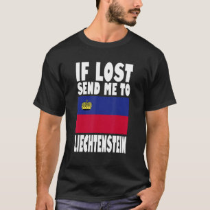 Camiseta Desenho da Bandeira de Liechtenstein  Se perdido e