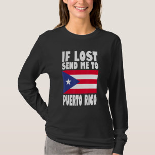 Camiseta Desenho da Bandeira de Porto Rico Se perdido me en
