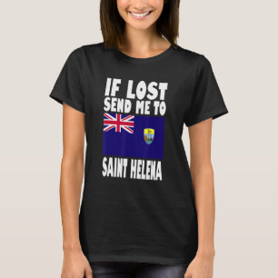 Camiseta Desenho da Bandeira de Santa Helena Se perdido env