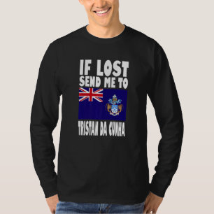 Camiseta Desenho da Bandeira de Tristan Da Cunha Se perdido