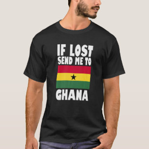 Camiseta Desenho da Bandeira do Gana Se perdido envie-me pa