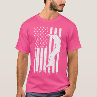 Camiseta Desenho da Bandeira dos EUA para um Especialista P