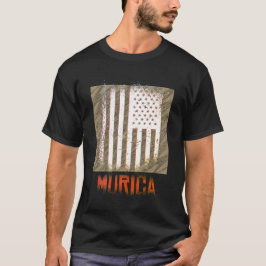 Camiseta Desenho da Bandeira Nacional Americana Murica
