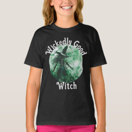 Camiseta Desenho da Bruxa Verde da Bruxa Wickselha