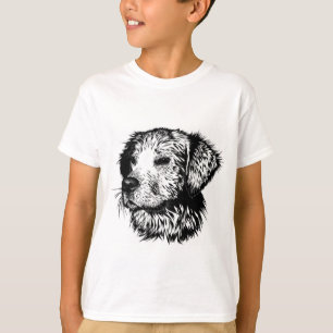 Camiseta Desenho da Cabeça Canina